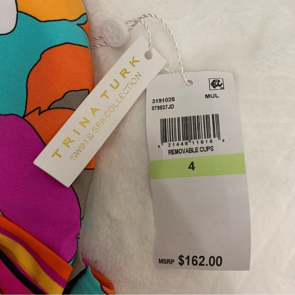 NWT TRINA TURK GEMINI PLUNGE MAILLOT - Picture 11 of 16